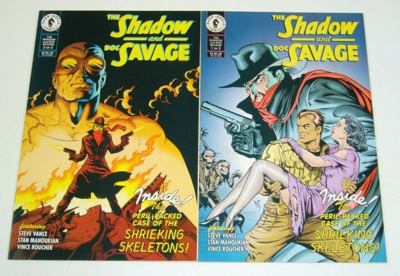 the Shadow and Doc Savage #1-2 VF/NM complete series - dave stevens - dark horse