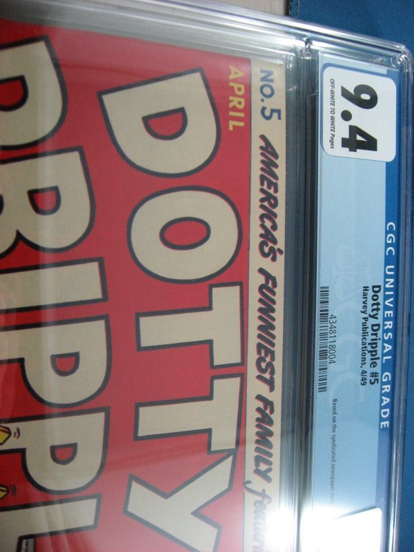 DOTTY DRIPPLE 5 CGC 9.4 HARVEY HIGH GRADE 1949