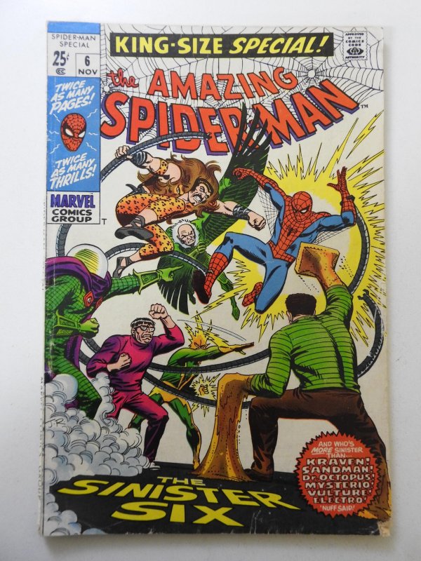 The Amazing Spider-Man Annual #6 (1969) FR/GD Condition 4 in spine split