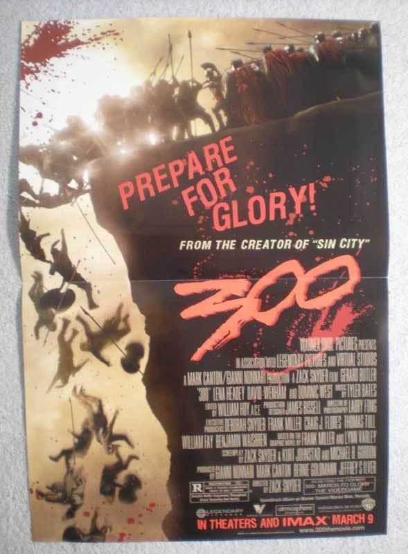 300 CLIFF PUSH Promo Poster, Frank Miller, 2006, Unused, more in our store