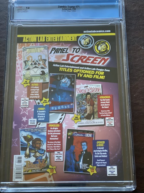 Zombier Tramp #71,  Herman Risque Edition, CGC 9.8