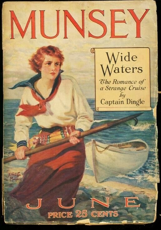 MUNSEY 1924 JUNE PULP THRILLS & ACTION CAPTAIN DINGLE FR