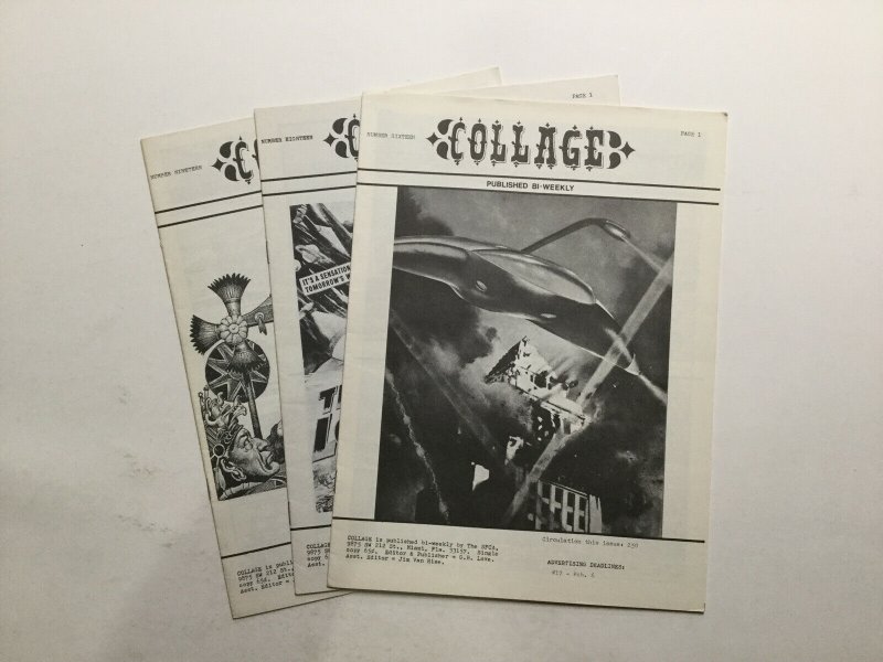 Collage 1-6 16 18 19 Fanzine Magazine Very Fine Vf Published By The SFCA