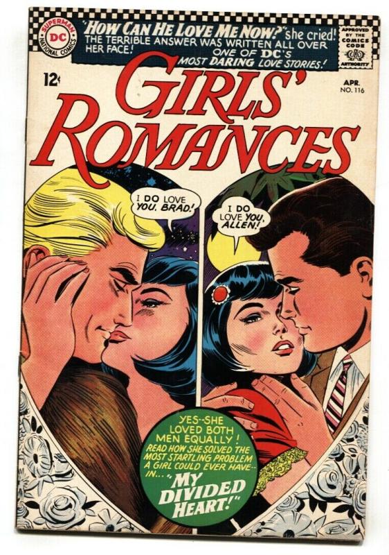 Girls' Romances #116 1966-DC-heart-shaped cover imagery- VG-