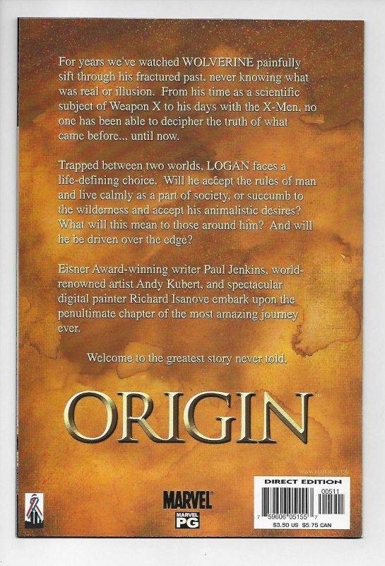 Origin #5 Wolverine (Marvel, 2002) NM 