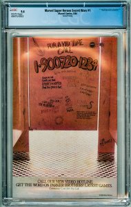 Marvel Super Heroes Secret Wars #1 CGC 9.4! White Pages! Second Print!