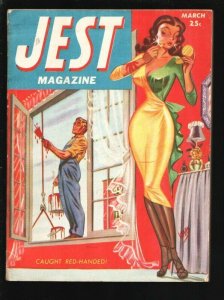 Jest Magazine 3/1953- Bill Ward pin-up girl cover-Basil Wolverton interior ar...