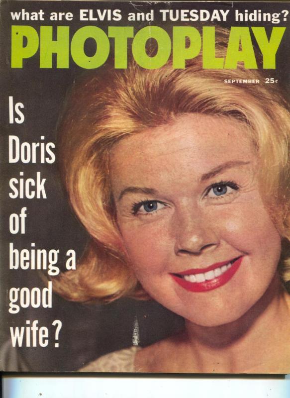 Photoplay-Doris Day-Loretta Young-Elvis-Tuesday Weld-Sept-1960