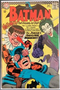 Batman #186 (1966, DC) Joker Cover.  FN-