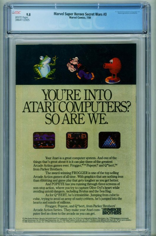 MARVEL SUPER HEROES SECRET WARS #3 CGC 9.8 First Volana Titania -comic book 3...
