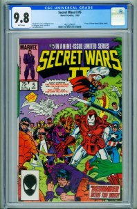 SECRET WARS II #5 CGC 9.8--1985--1st BOOM BOOM-comic book--4022354019