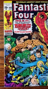 Fantastic Four #100 FN+ 6.5 Dr. Doom Puppet Master Milestone Bronze Age Issue 