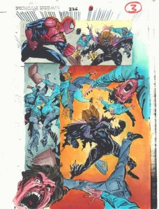 Spectacular Spider-Man #226 p.3 Color Guide Art - Spidey vs. Kaine John Kalisz