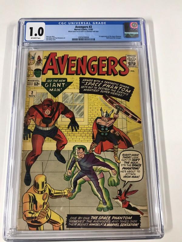 Avengers 2 Cgc 1.0 Ow Pages Lots Of Tape Marvel Silver Age