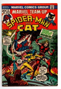 Marvel Team-Up #8 - Spider-man - The Cat - 1st Man Killer - 1973 - VG