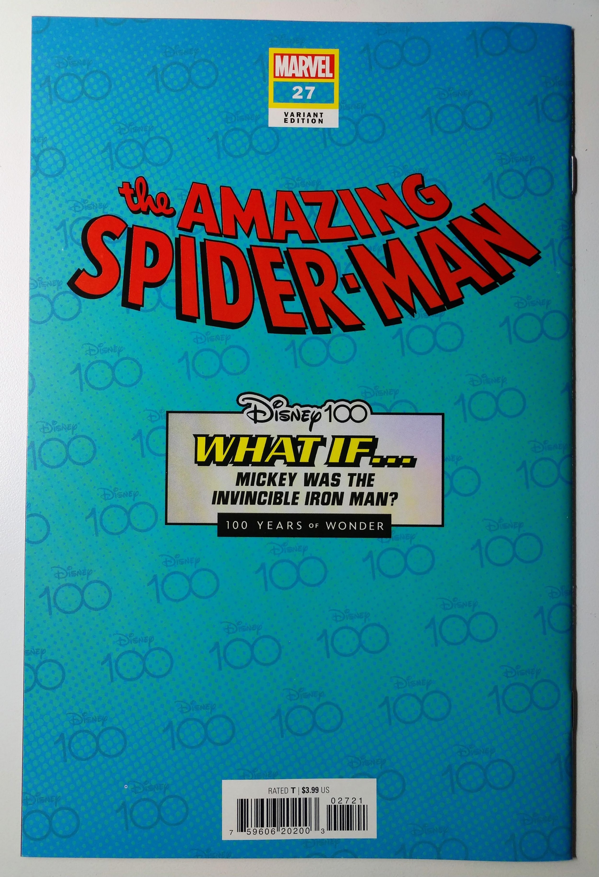 Amazing Spider Man 27 2023 100th Disney Anniversary Variant Comic Books Modern Age