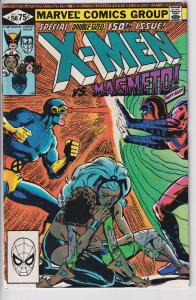 X-Men #150 (Oct 1981) VFNM 9.0, off white! Magneto cover, double sized issue!