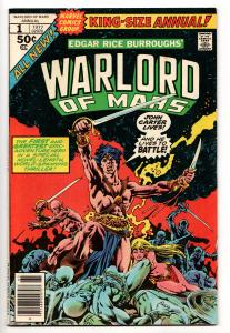 John Carter Warlord Of Mars Annual #1   (Marvel, 1977) - VF