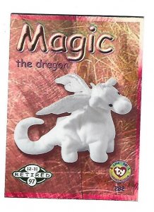 1999 Beanie Babies Official Club Card Magic the Dragon