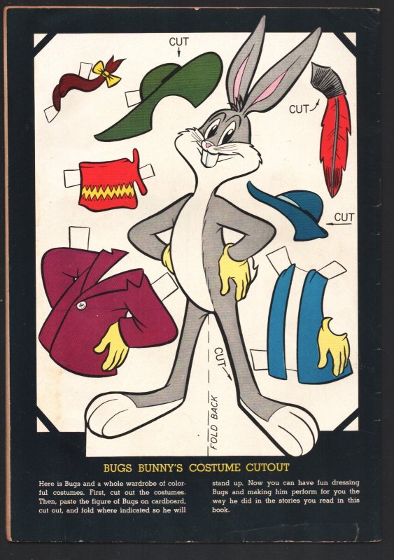 Bugs Bunny's Album-Four Color Comics #647 1955-Paper doll back cover