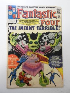 Fantastic Four #24 (1964) GD+ Cond tape pull bc, centerfold detached top staple