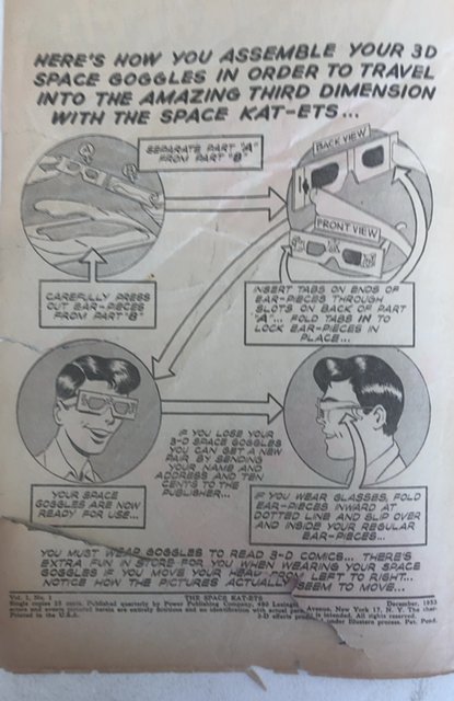 Space Kat-Ets #1 (1953)one shot 3-D space comic..No !no glasses.