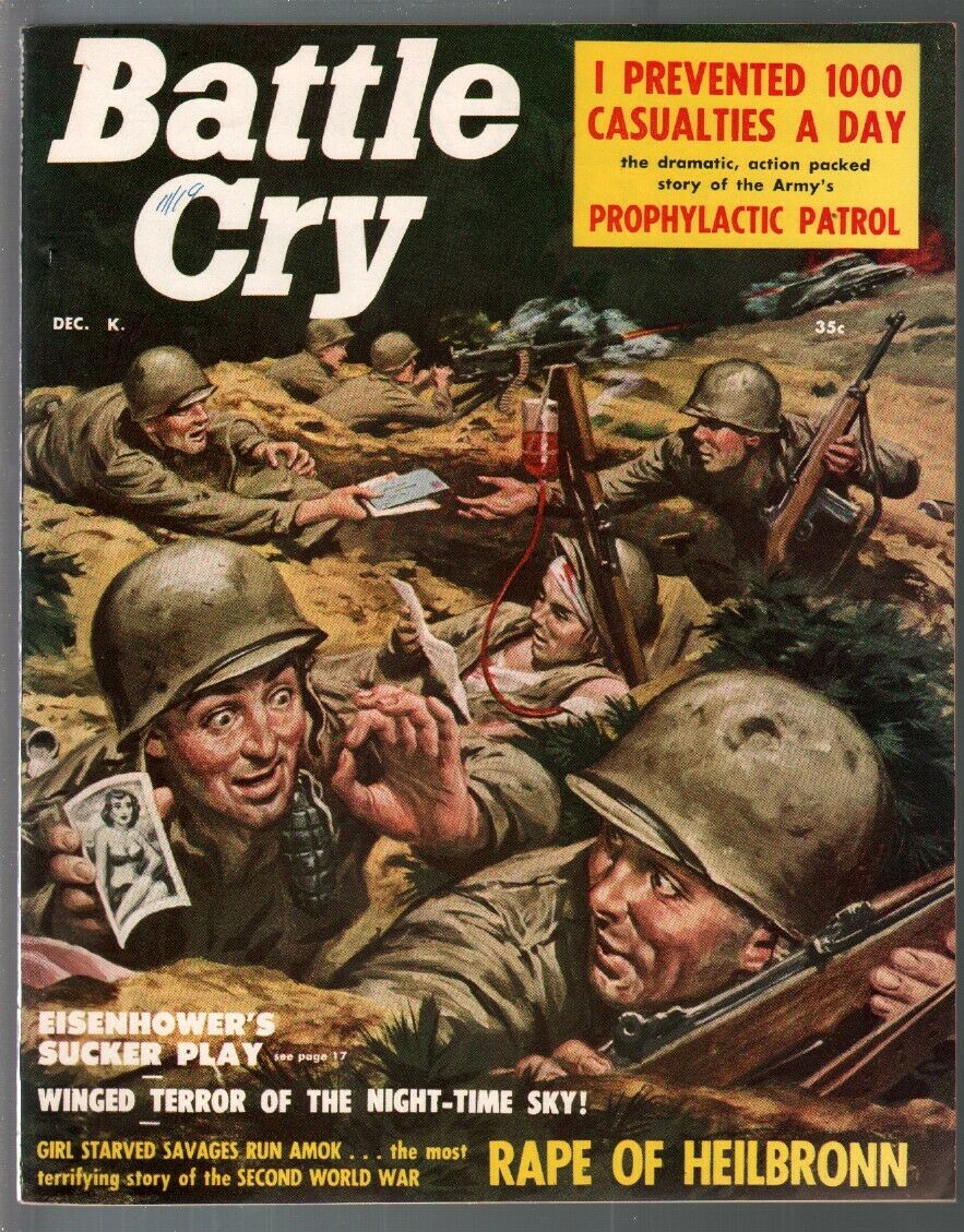 Battle Cry 12 1957 War Zone Cover Toma Borden Cheesecake Eisenhower Wwii Vf Comic Collectibles Magazines Hipcomic