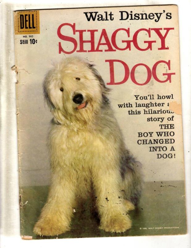 Four Color # 985 VG- Dell Silver Age Comic Book Shaggy Dog Walt Disney JL7