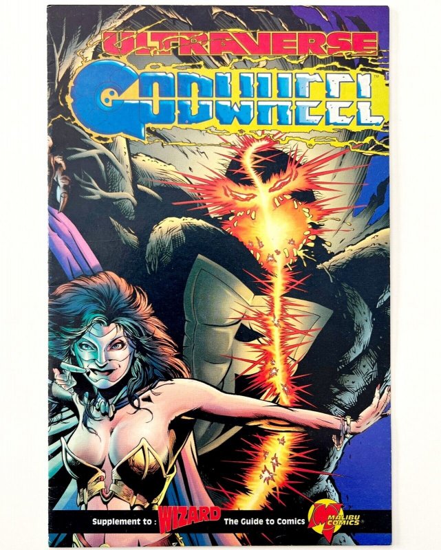 1994 Malibu Comics Godwheel Vintage Wizard Magazine Supplement Mini Comic Comic Books Modern