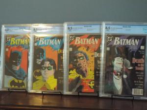 Batman #426, #427, #428, #429 CBCS 6.0 - 8.5 Not CGC, A Death In The Family