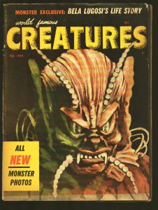 World Famous Creatures  2/1959- rare monster magazine-Bela Lugosi's Birthday-...