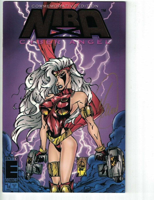 Nira X: CyberAngel #1A VF/NM entity signed COMMEMORATIVE EDITION limited to 3000