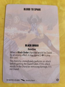 Marvel Crisis Protocol Game Card - Blood to Spare