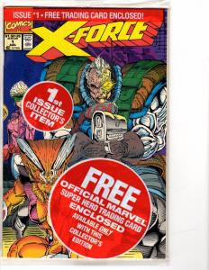 X-Force #1 NM Marvel Comic Book Domino Deadpool X-Men Sealed W/Deadpool Card J68