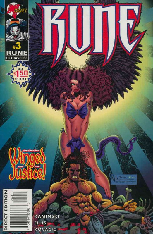 Rune (Vol. 2) #3 VF ; Malibu | Ultraverse Kyle Hotz