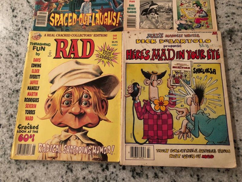 4 Parody Humor Magazines Cracked Alien Party & Portfolio + Rad 77 + Mad Eye JW1