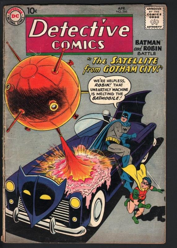 DETECTIVE #266-1959-BATMAN/ROBIN/BATMOBILE--VG VG