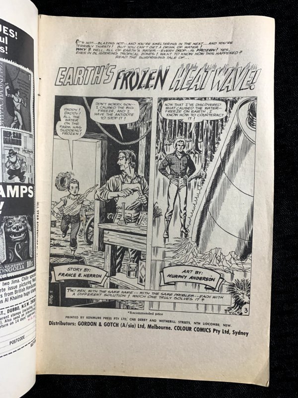Vintage ALL STAR ADVENTURE COMIC #81 VG 4.0 Earth's Frozen Heatwave