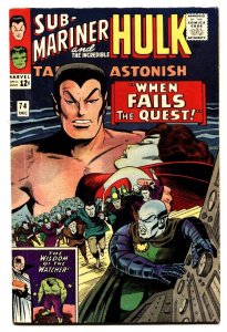 TALES TO ASTONISH #74 'comic book HULK SUB-MARINER-MARVEL KIRBY 1965 