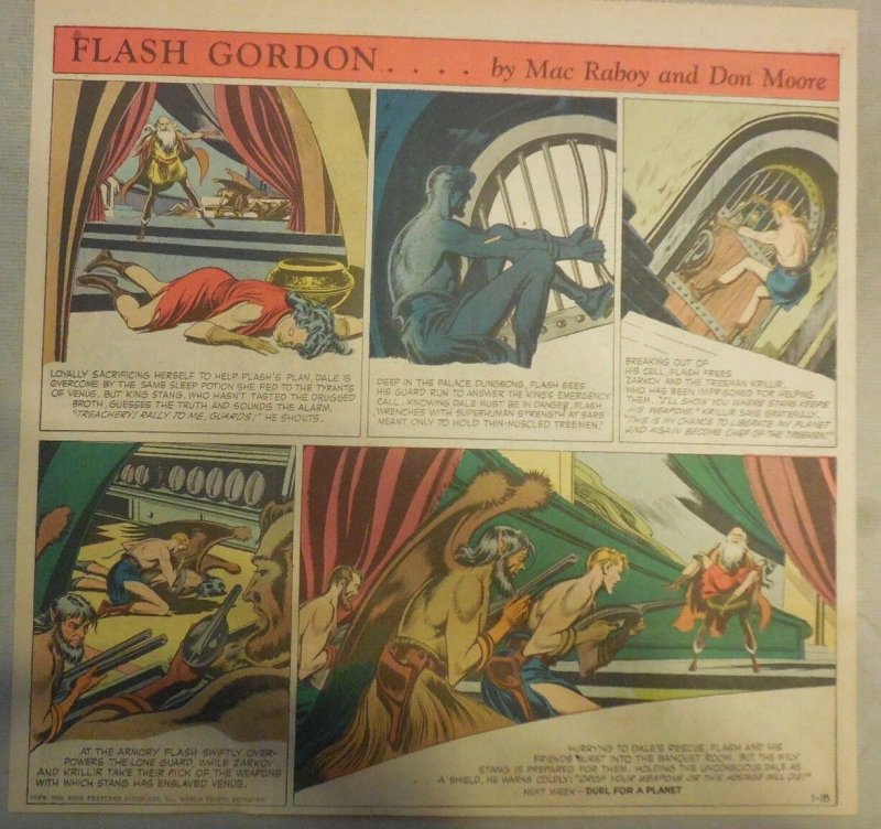 Flash Gordon Sunday Page by Mac Raboy from 1/18/1953  2/3's Full Page Size