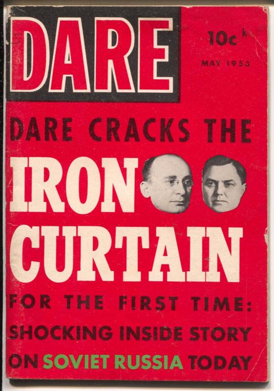 Dare 5/1953-Iron Curtain-exploitation-mini mag-cheesecake-Sid Caesar-baseball-FN