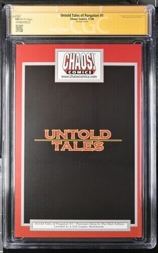 Untold Tales of Purgatori (2000) # 1 (CGC 9.8) Signed Brian Pulido * Census = 3