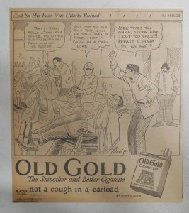 Old Gold Cigarette Ad: 3 Claire Briggs Old Gold Comic Ads 1927 Size 8 x 9 inches