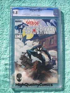 WEB of SPIDER-MAN #1, Black Costume, CGC = 9.8, NM/M, more CGC in our store