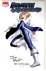 HAWKEYE & MOCKINGBIRD #1 (2010) MARKO DJURDJEVIC VARIANT SIGNED JIM McCANN W/COA
