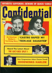 CONFIDENTIAL MAGAZINE-MAY 1960-CASTRO-DESI SPANKS LUCY! FN