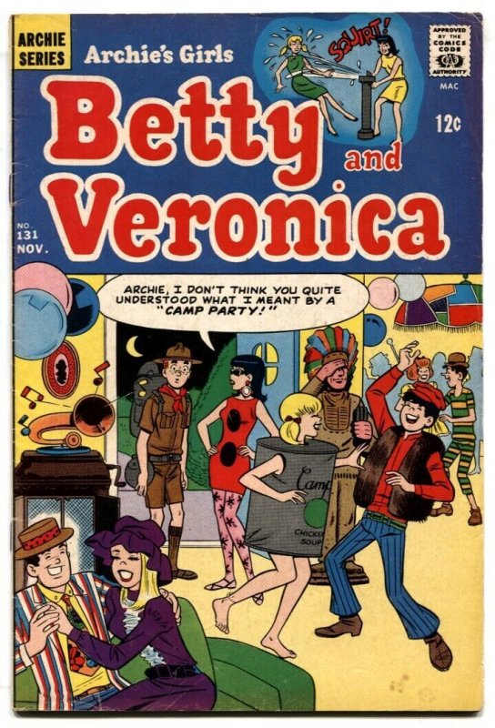 Archie's Girls Betty and Veronica #131 1966- camp party - VG/F