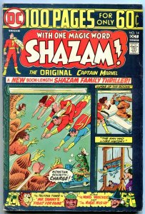 SHAZAM #14 1973-DC-CAPT MARVEL-One Hundred Pages-Mr Tawny-vg/fn