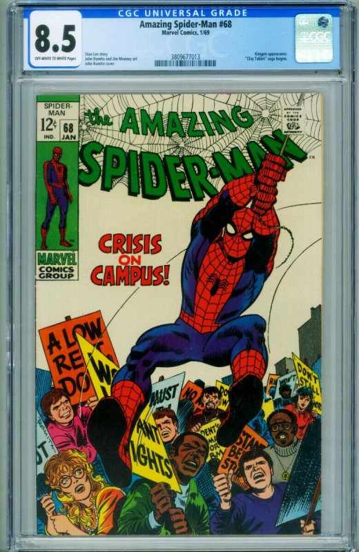 AMAZING SPIDER-MAN #68-cgc 8.5 comic book 1969- 3809677013
