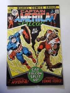 Captain America #144 (1971) VG+ Condition ink/overspray bc